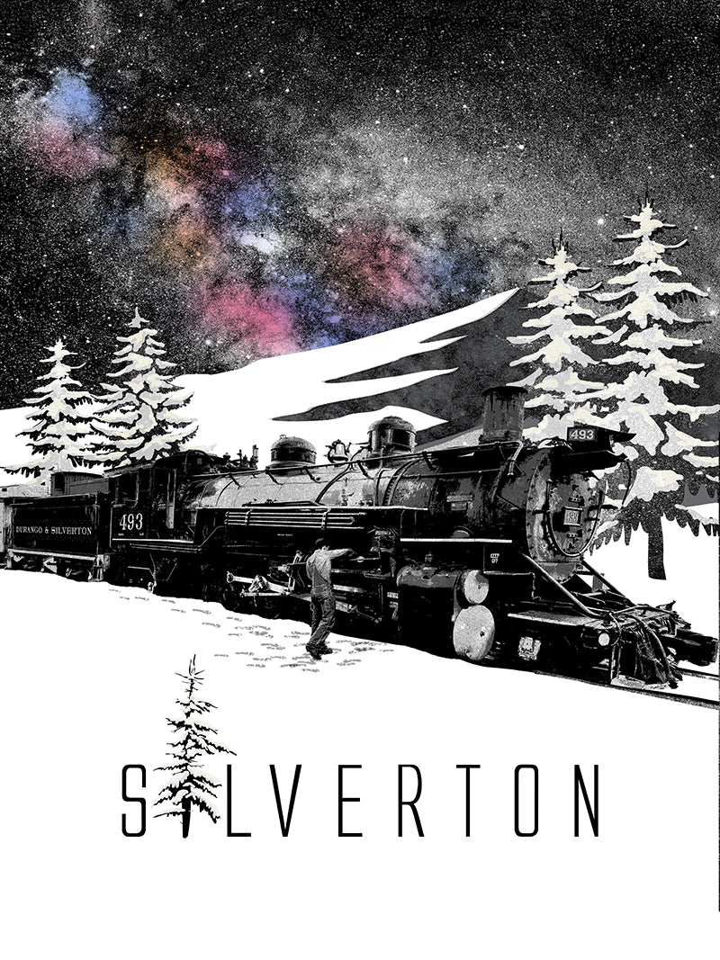 Train Milky Way Digital Print