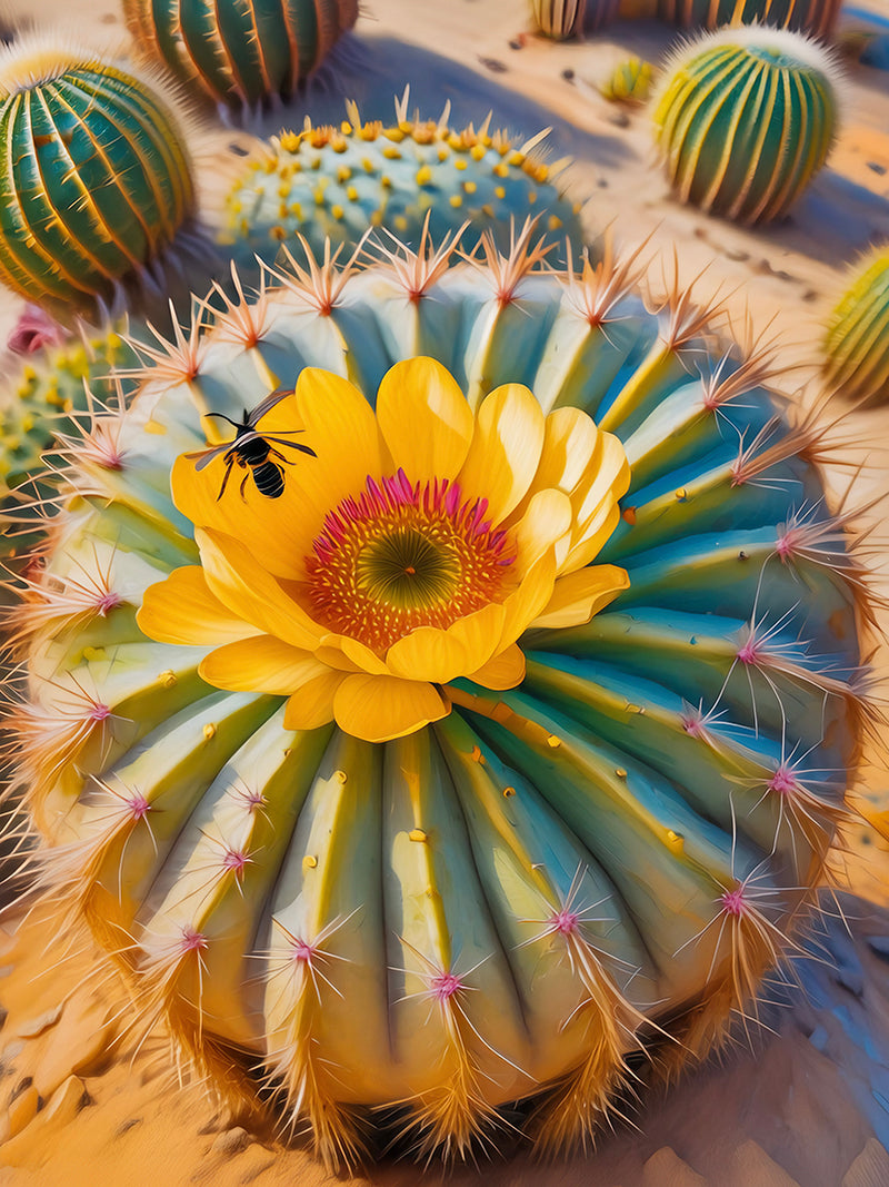 Desert Barrel Cactus Digital Print