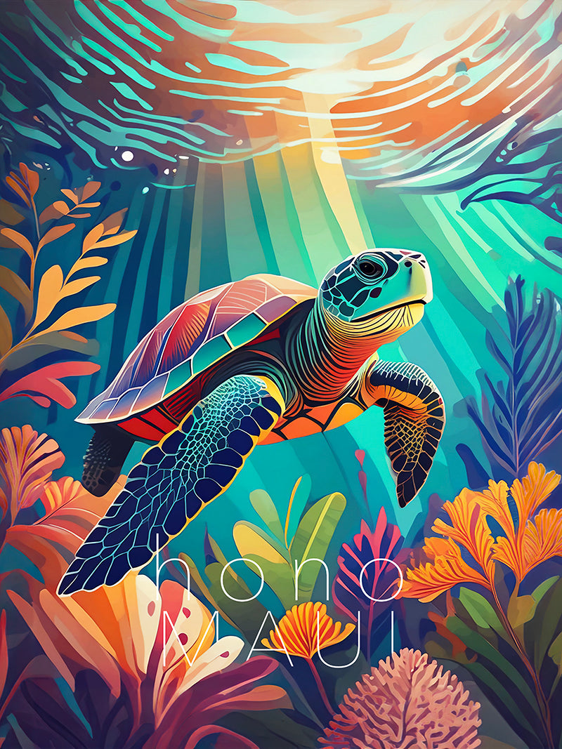 hono (Turtle) Maui Digital Print
