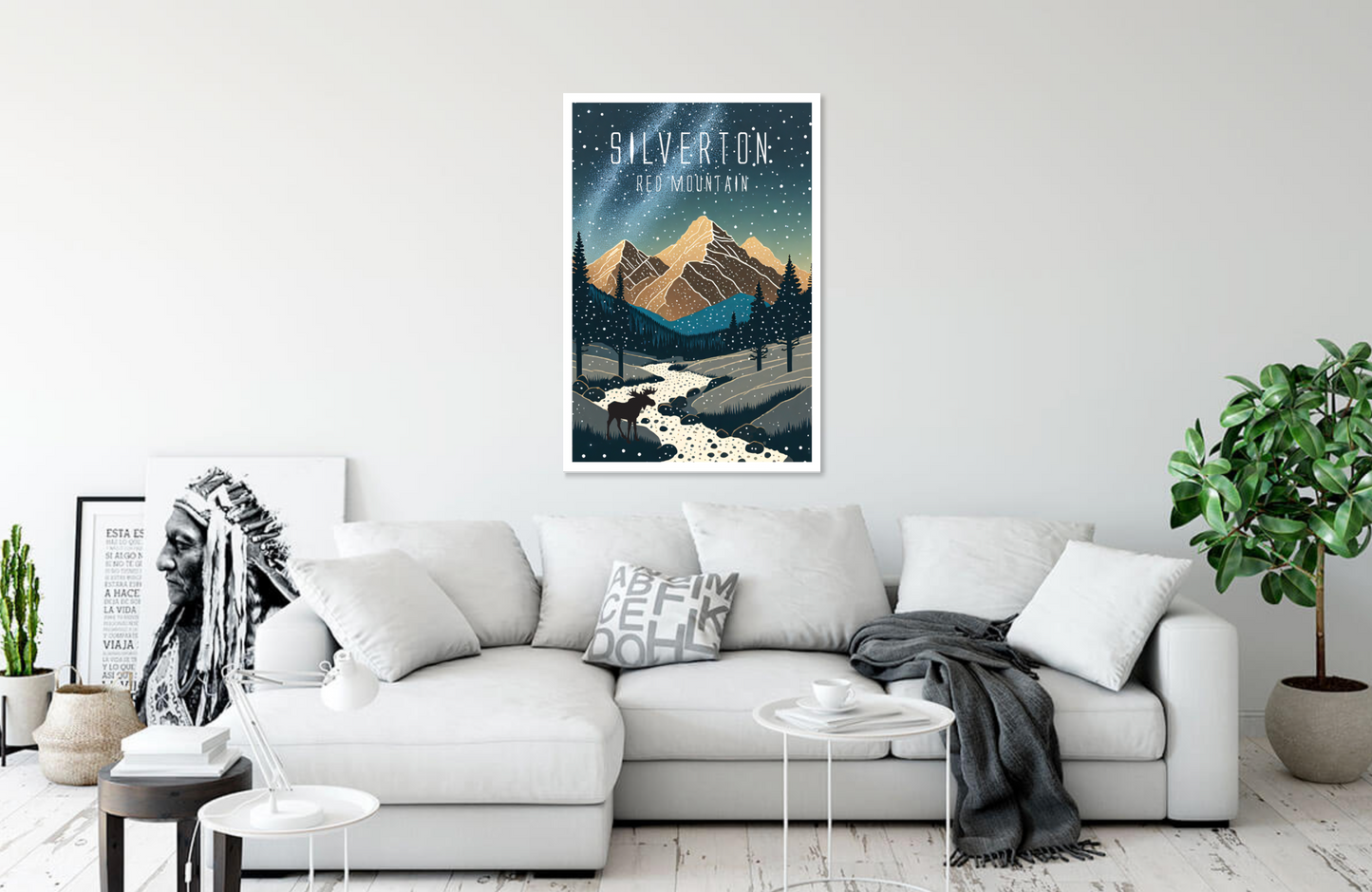 Red Mountain Milky Way Digital Print