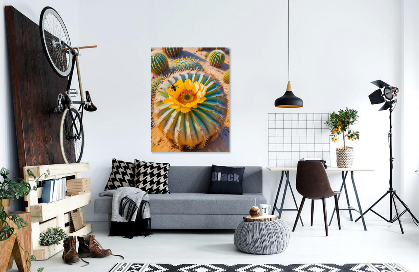 Desert Barrel Cactus Digital Print