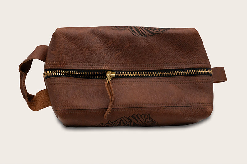 Leather Zippered DOPP Kit