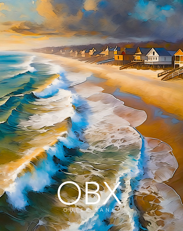 Download Poster Art OBX Outer Banks Houses 1