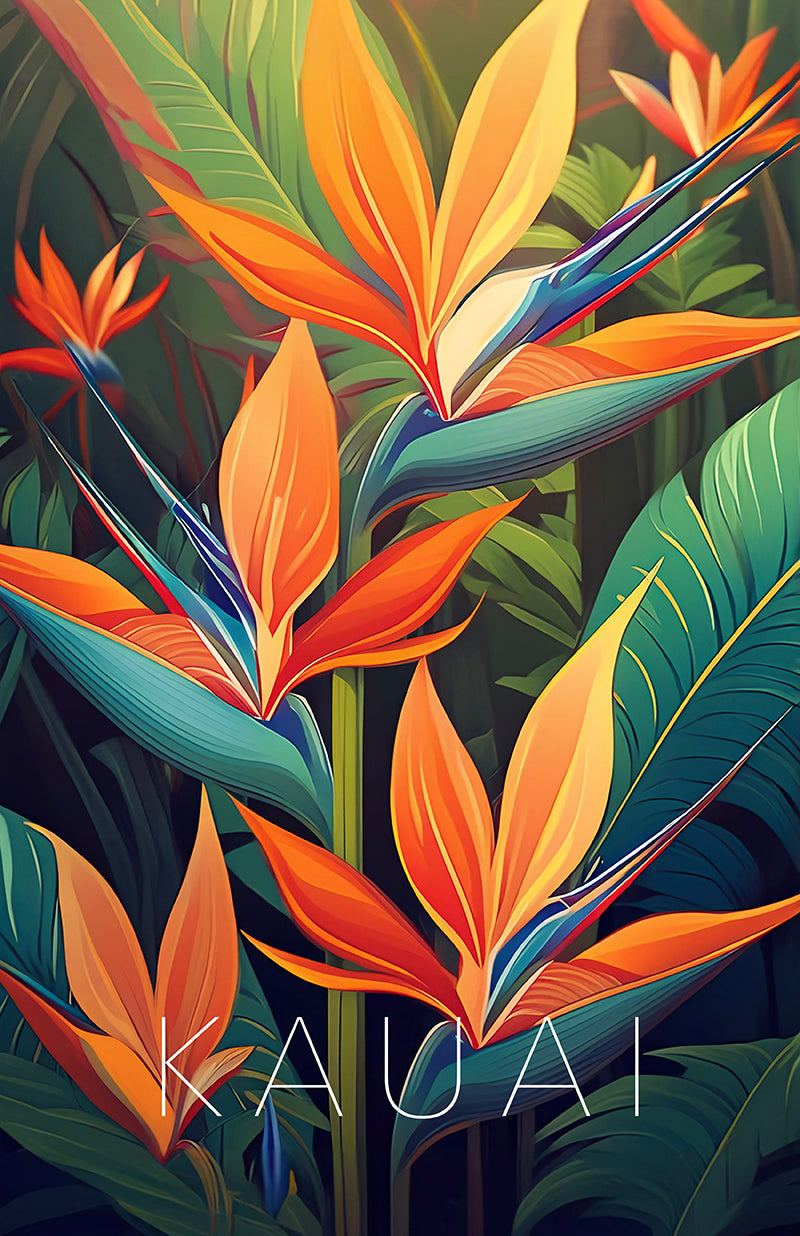 Kauai's Bird of Paradise Digital Print