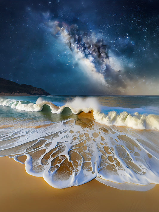 Milky Way Sky Over Beach Digital Print