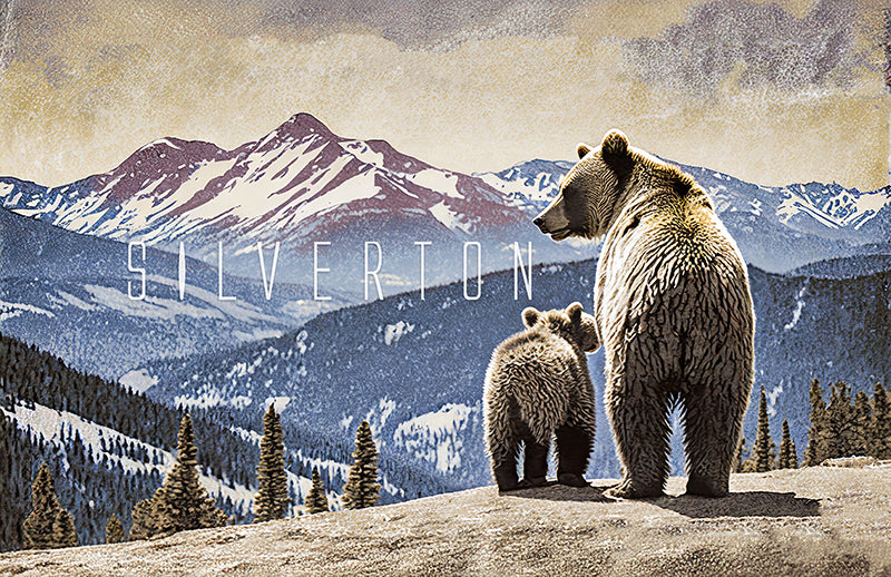 Silverton Bear and Cub Digital Print