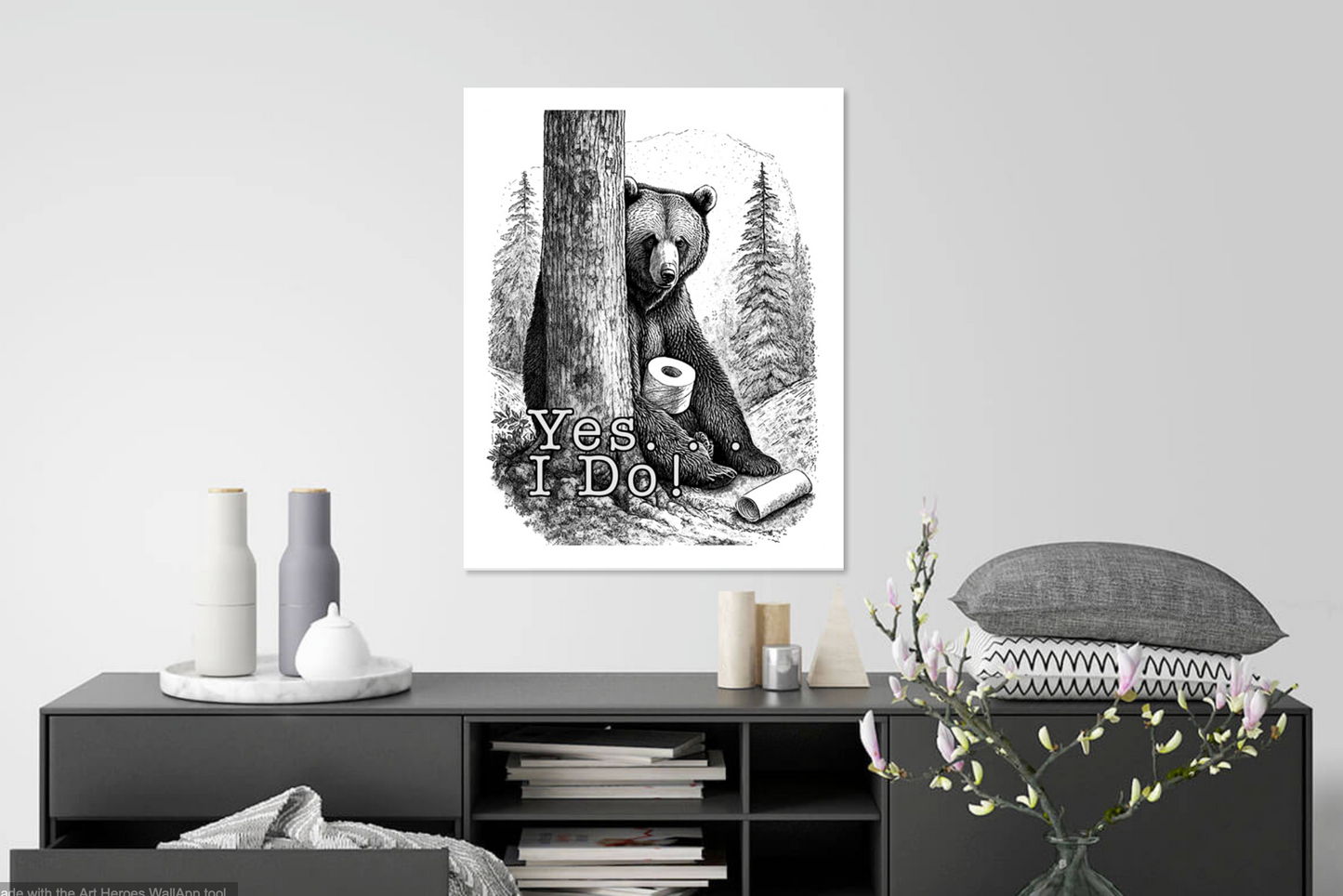 Yes...I do: Bear Digital Print