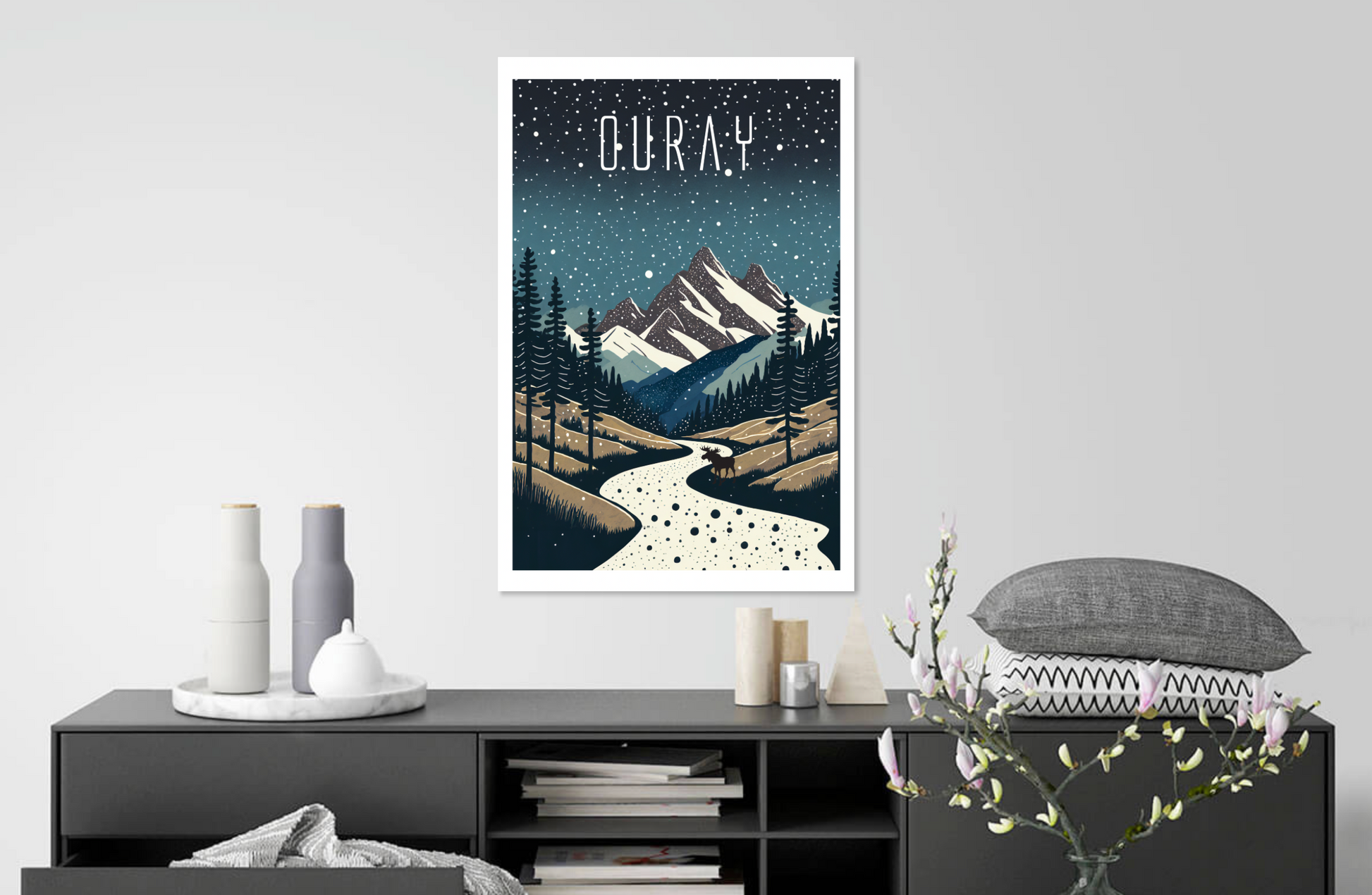 Download Poster Art Ouray CO Mountains and Streams